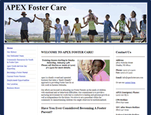 Tablet Screenshot of apexfostercare.com